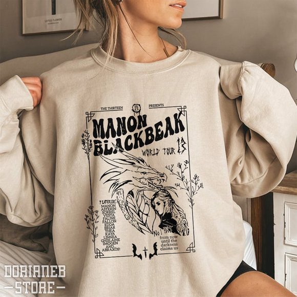 Comfort Colors Manon Blackbeak Throne of Glass Shirt, Merch Rowan Whitethorn Cre - Picture 7 of 7